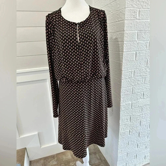 🌺 Loft Floral Long Sleeve Dress‎ Sz 12 🌺 - Picture 1 of 6